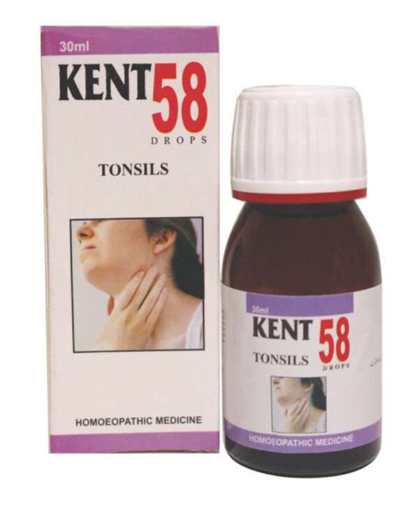 Kent Drops 58 | A Homoeopathic medicine for treatment of Enlarged Tonsils by Kent Pharma