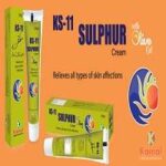 KS 11 SULPHUR Cream (Relieves all types of skin affections)