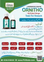 Ornitho + H.Pylori Drops for Stomach (Indigestion, Heart Burn, Flatulence and Gastritis)